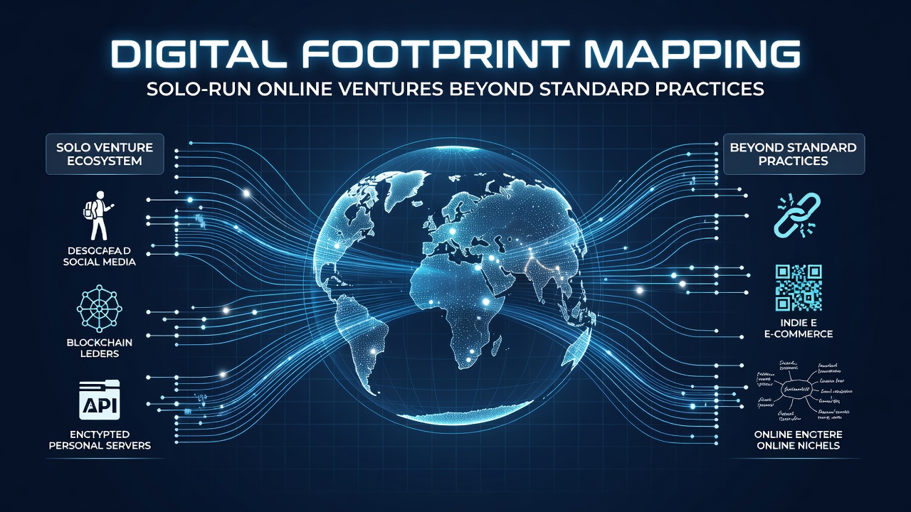 Digital Footprint Mapping in Solo-Run Online Ventures Beyond Standard Practices